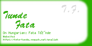 tunde fata business card
